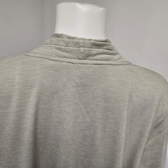 Logo Lounge Lori Goldstein Cardigan Size XL Gray Open Front Pockets Mixed Media - Picture 8 of 11